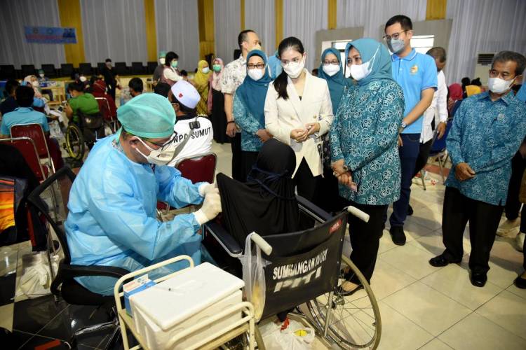 TP PKK Sumut Gelar Vaksinasi Massal untuk Disabilitas