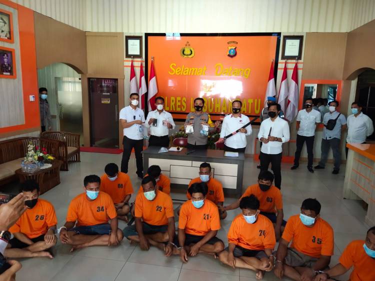 Polres Labuhanbatu Amankan 11 Tersangka Narkoba