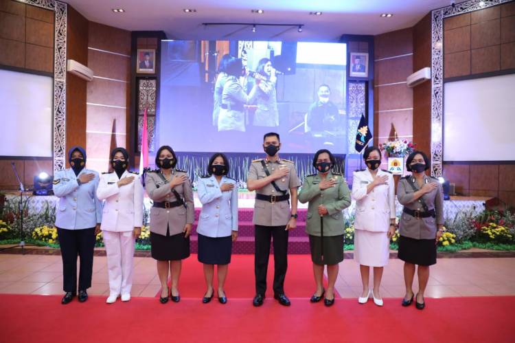 Polwan Polda Sumut syukuran Hari Jadi ke 73 secara Sederhana