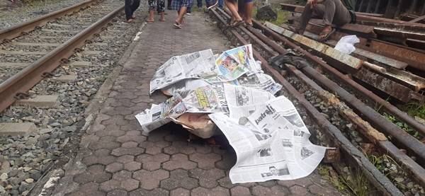 Kereta Api Barang Lindas Seorang Pemulung di Medan