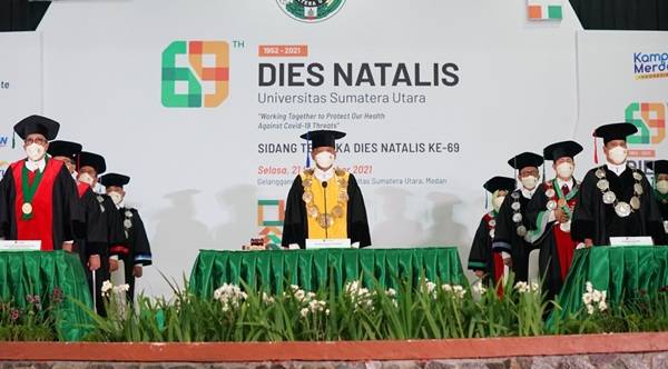 Puncak Dies Natalis Ke-69, USU Launching Telemedicine Covid-19