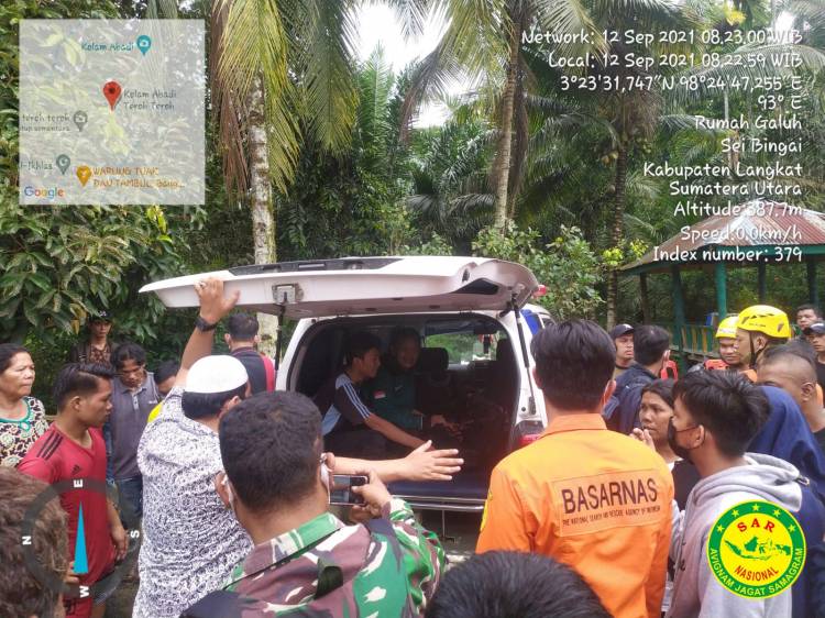 Tim SAR gabungan akhirnya berhasil temukan mahasiswi yang hanyut di Sungai Sei Berte