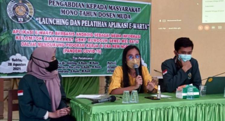 Dosen Muda USU Merekayasa Aplikasi  E-Warta di GBKP Semeimei Batu
