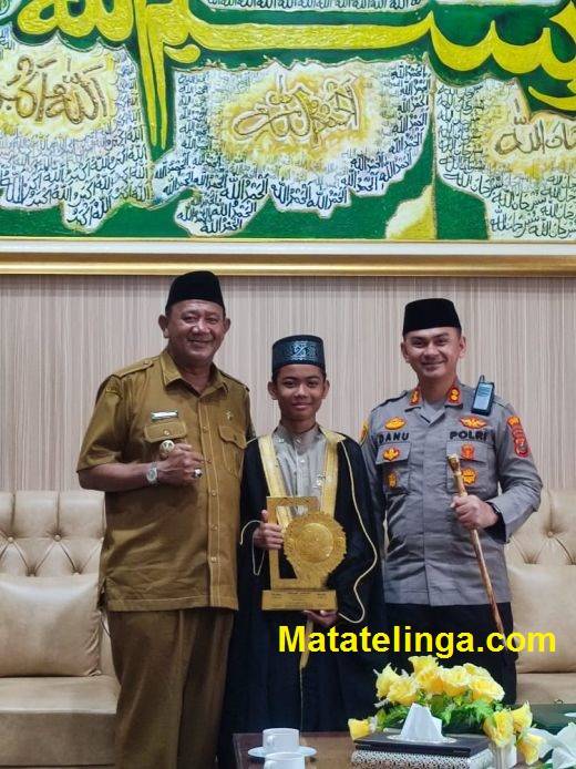 Kepulangan Zahran Auzan Peraih Juara II MHQ Internasional, Disambut Plt Bupati Langkat dan Kapolres