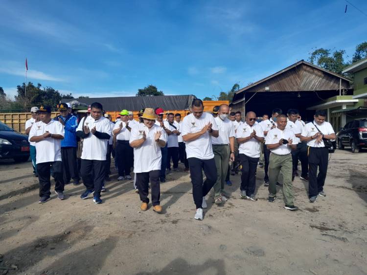 Untuk Meningkatkan Imun Tubuh, Forkopimda Karo Gelar Jalan Santai Bersama
