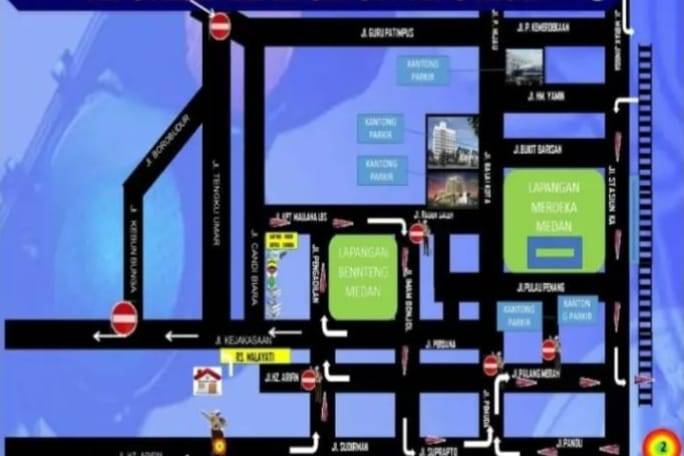 Sejumlah Ruas Jalan Ditutup saat Kirab Merah Putih di Medan