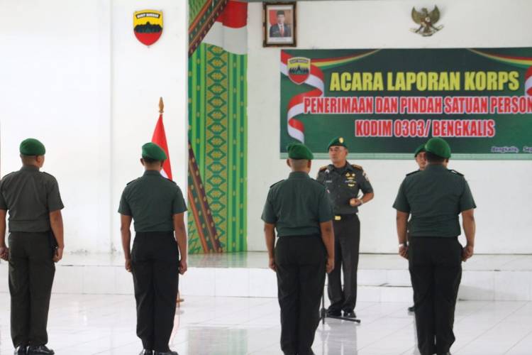 Dandim 0303 Bengkalis Pimpin Sertijab Satuan Personil Kodim