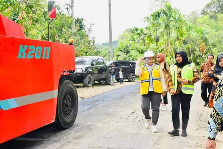 Wabup Madina Tinjau Proyek Jalan Pagur - Panyabungan