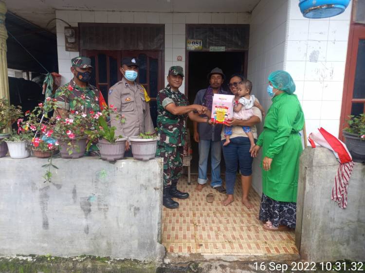 Bentuk Kepedulian Stunting, Kodim 0205/TK Berikan Bantuan Makanan Bergizi