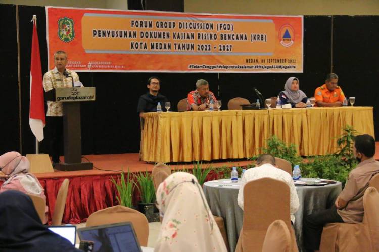 BPBD Kota Medan Galar FGD Penyusunan Dokumen KRB Kota Medan Tahun 2022-2027