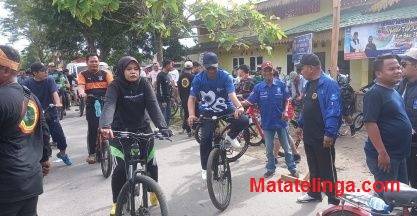 Ribuan Peserta  Fun Bike Turut Memeriahkan  Haornas  Di Miniom Tanjung Pura