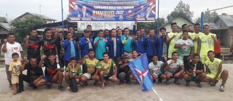PD Tebingtinggi Gelar Turnamen Volly Tarkam AHY Cup 2022