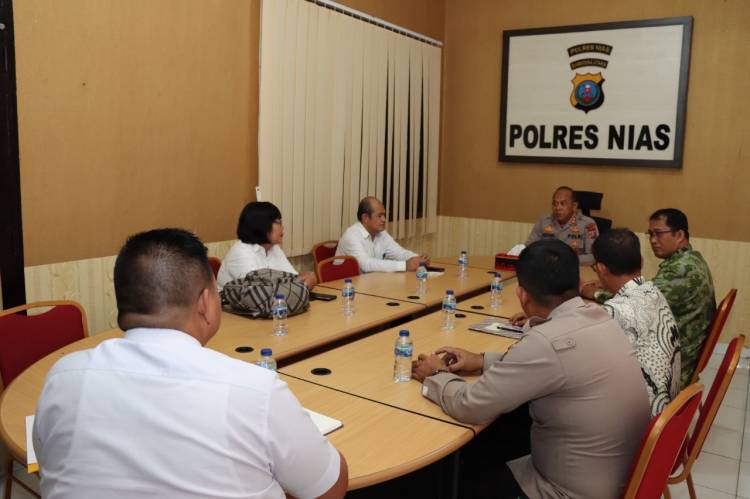 Kapolres Nias menerima kunjungan FKUB Kab. Nias Utara