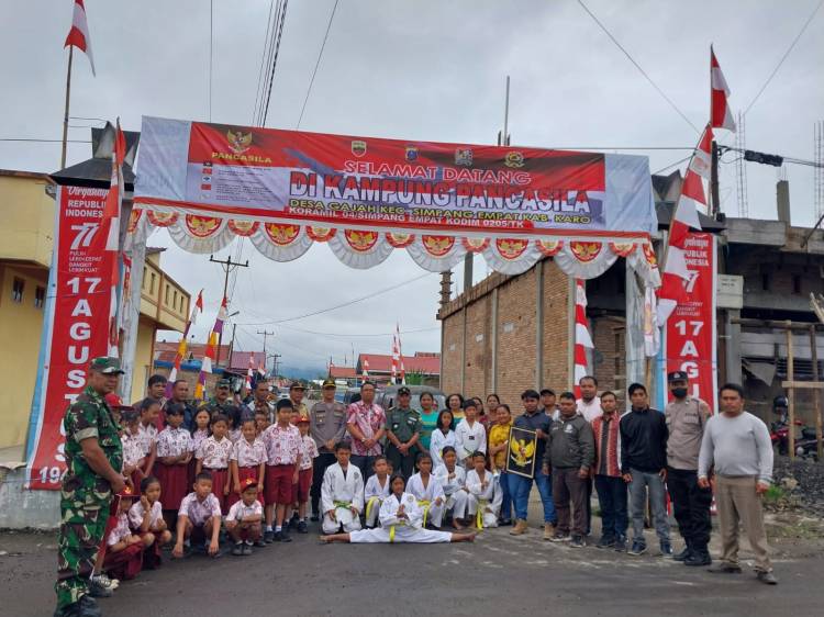 Forkopimca Simpang Empat Bersama Kapten Czi Menson Tarigan Resmikan Kampung Pancasila