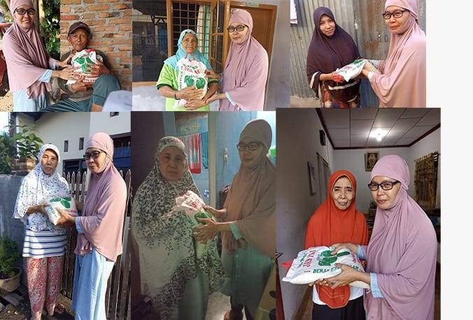Sedekah Beras dari Abdul Azis Lubis, Guru Ngaji -Janda dan Penggali Kubur Ucap Syukur