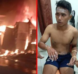 Gegara Puntung Rokok, Pertamini Terbakar, Pekerja Terluka