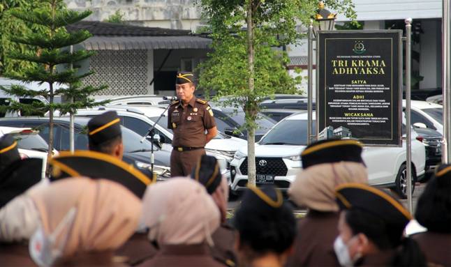 Apel Pagi di Kejatisu, Aspidsus Ingatkan Seluruh Jajaran Tetap Profesional