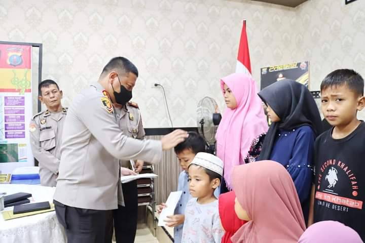 Polres Padangsidimpuan Santuni Anak Yatim Di Acara HUT Lantas Ke-67