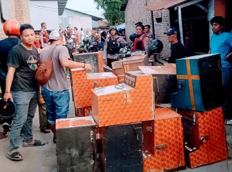 Lokasi Ketangkasan Mesin Judi Jekpot di Grebek, Belasan Unit Disita