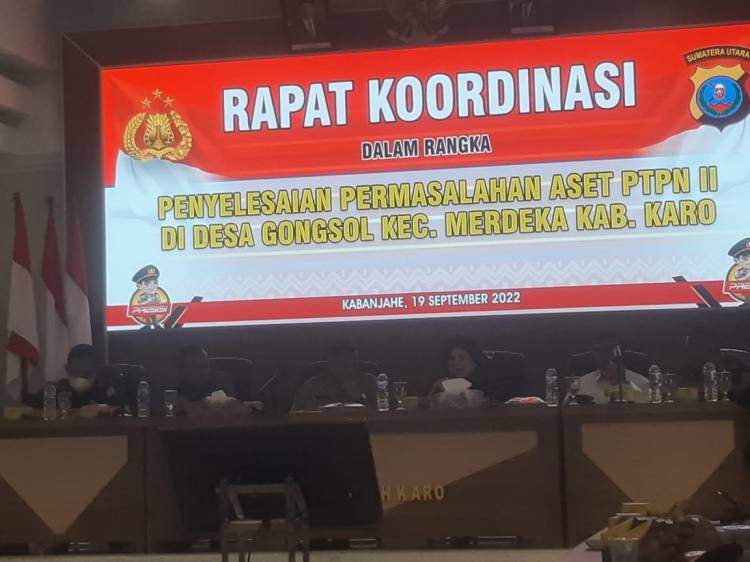 Rapat Koordinasi Terkait PTPN II, Kapolres AKBP Ronny Nicolas Sidabutar : Jangan Kami Dikotak-kotakkan