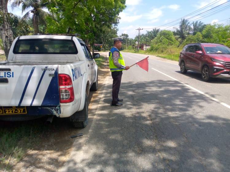 Laka Lantas Menurun, Satlantas Polres Labuhanbatu Patroli Lokasi Rawan