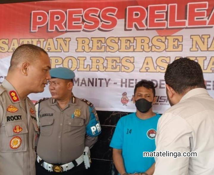 Warga Dusun Pulau Tanjung Teluk Dalam Asahan Dibekuk Sat.Res Narkoba