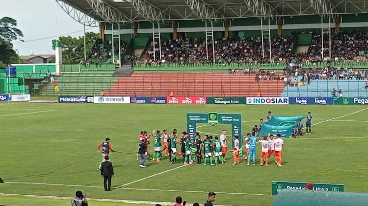 Polrestabes Medan Kawal Pertandingan PSMS Vs Persiraja di Stadion Teladan,  Skor Pertandingan 1- 1