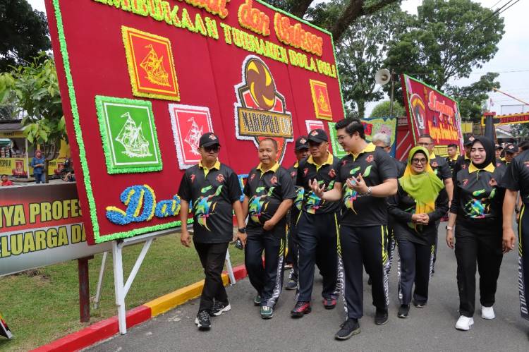 Sambut HUT Korps Brimob Polri ke-78, Kapolres Siantar Hadiri Open Turnamen Bola Voli