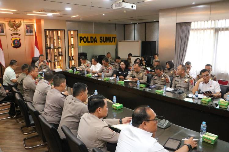 Jelang Kunker Wakapolri ke Medan, Kepolisian Polda Sumatera Utara Gelar Rapat