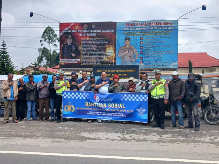 Sambut HUT-68 Lantas,  Polres Humbahas Gelar Giat Baksos, Sosialisasi