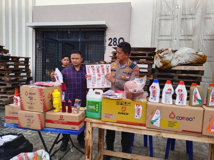 Gudang Pembuatan Oli Palsu dan  Deliserdang Produksi 6.000 Botol Sehari, Ini Mereknya