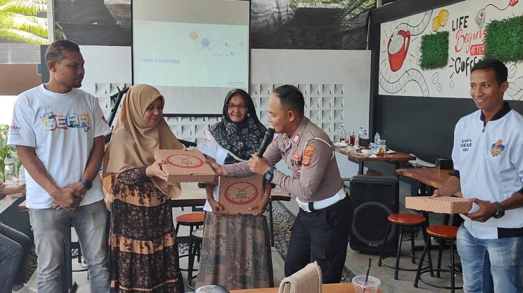 Polantas Lhokseumawe Bersama Komunitas Motor Sosialisasi Kamseltibcar