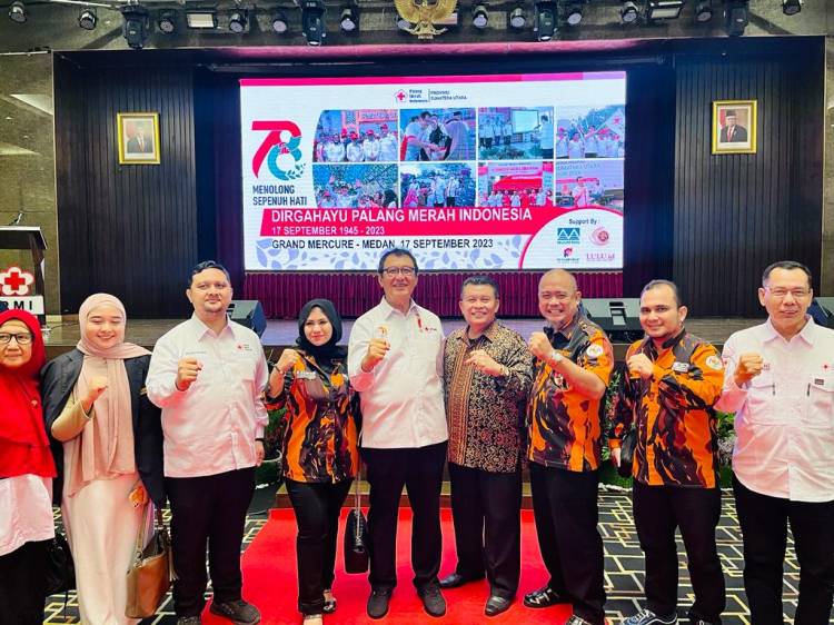 Hut PMI Ke-78 Berlangsung Khidmat,  DR.H.Rahmat Shah: PMI Sumut Saat Ini Miliki 1000 Kantong Darah / Hari
