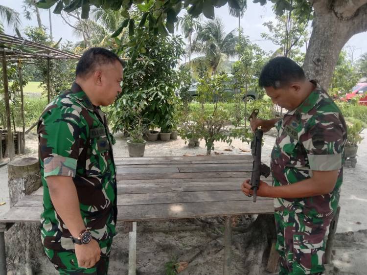 Berkat Binter,Personel Kodim 0208/AS Menerima Satu Pucuk Senpi dari Masyarakat