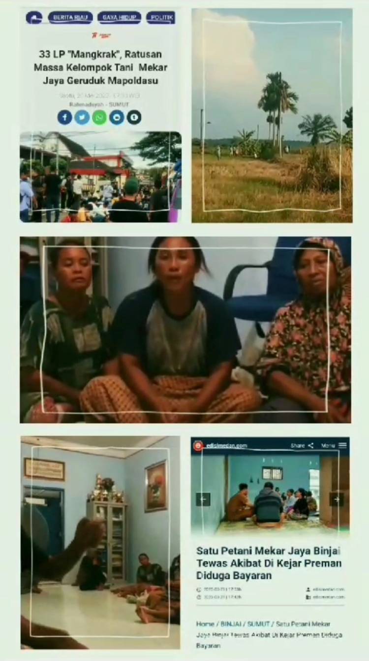Ratusan Petani Binjai Diteror Preman : Pak Jokowi Tolong Kami