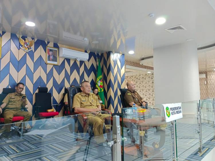 Kendalikan Inflasi di Daerah, Pemko Medan Ikuti Rakor Pengendalian Inflasi bersama Kemendagri