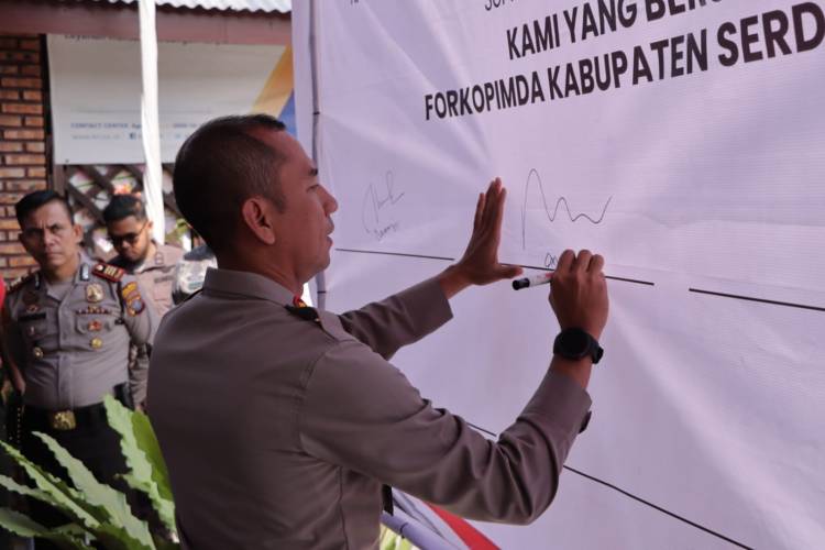 Stop Narkoba,Polres Sergai Forkopimda Deklarasikan Melawan Narkoba