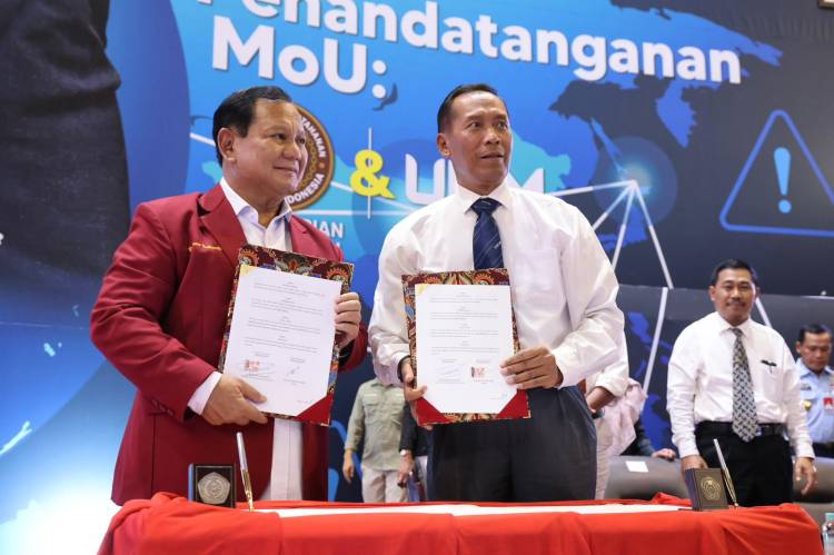 Menhan Prabowo Beri Kuliah Umum dan Tandatangani MoU Dengan Universitas Muhammadiyah Malang
