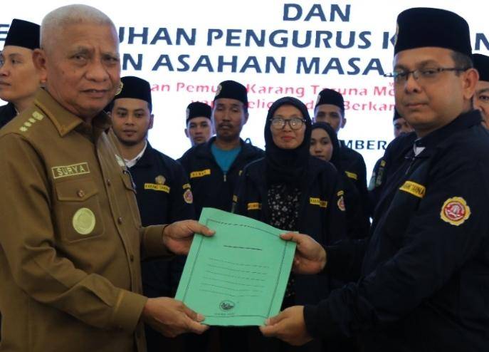 Pengurus Karang Taruna Periode 2023 - 2028 Dikukuhkan Bupati Asahan