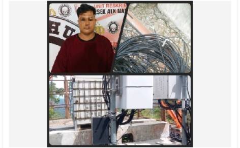 Curi Kabel Telekomunikasi, Unit Reskrim Polsek Aeknatas Penjarakan M di Polres Labuhanbatu