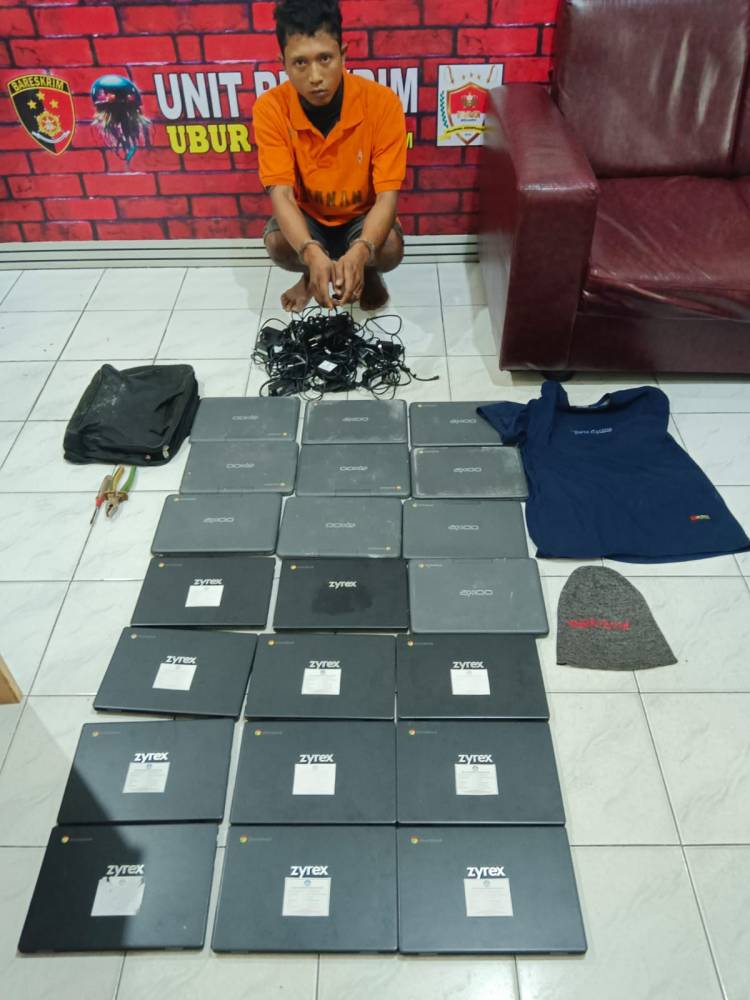 Polsek Perbaungan Ungkap Pembobolan Sekolah, Residivis Ditangkap Bersama 21 Unit Laptop