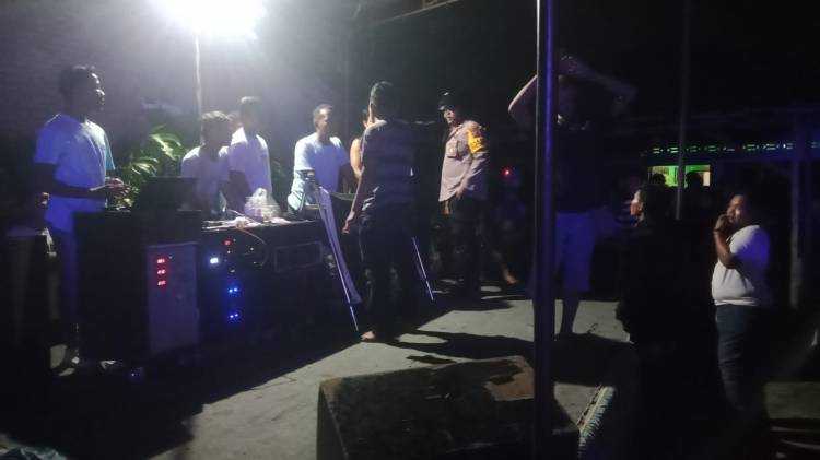 Terima Laporan, Polsek Tanjung Morawa Bubarkan Acara Hiburan Yang Mengganggu Kamtibmas