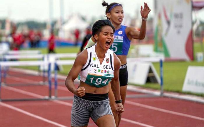 Tercepat di Lari Gawang 100 Meter PON XXI, Ternyata Atlet Kalsel Ini Punya Tujuan Mulia