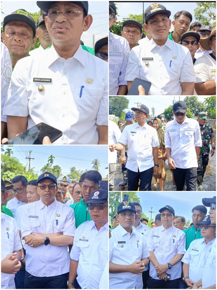 Pj.Bupati Deliserdang Pantau Banjir Di Desa Hamparan Perak