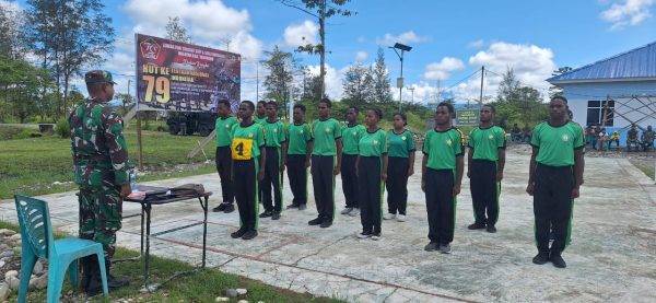 Kodim 1715/Yahukimo Gelar Lomba PBB Antar Sekolah Dalam Rangka HUT TNI Ke-79
