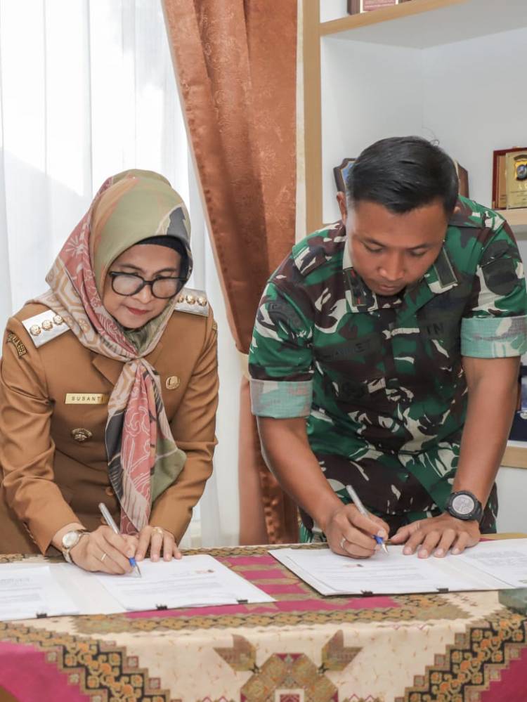 Wali Kota dr Susanti Teken MoU TMMD ke-122 Tahun 2024 Dengan Dandim 0207/Simalungun