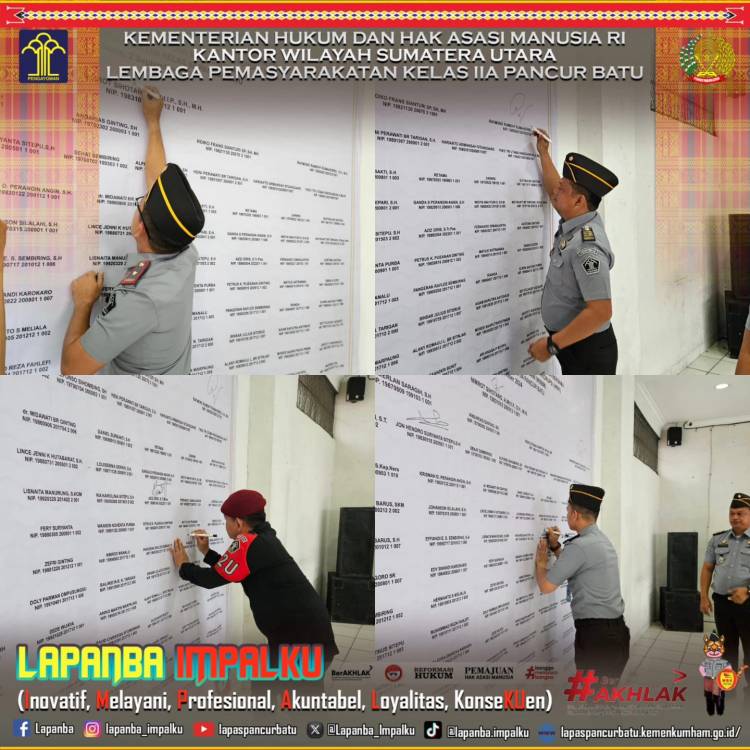 Lapas Pancur Batu Gelar Penandatanganan Pakta Integritas dan Komitmen Bersama