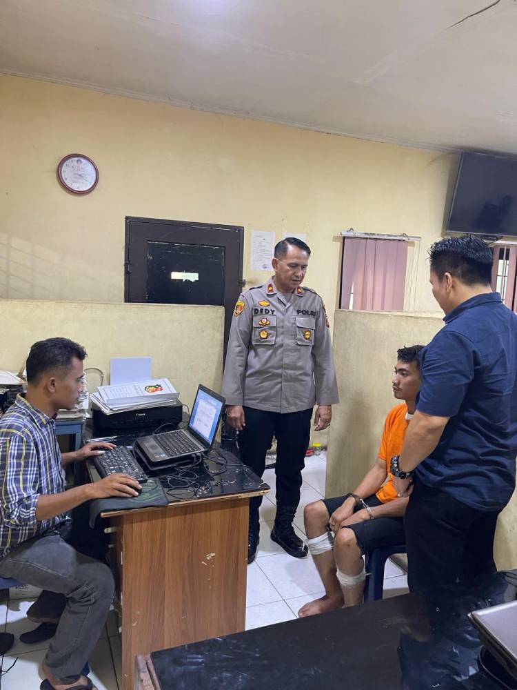 Polsek Delitua Tembak Begal Motor Ustaz