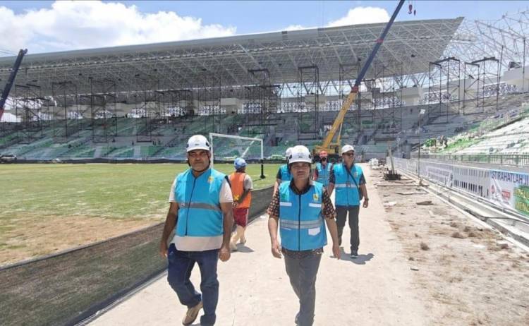 Jelang Pembukaan PON XXI, Manager UP3 Lubuk Pakam Tinjau Kesiapan Kelistrikan Sport Center