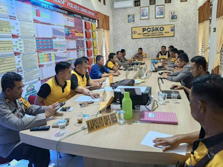 Polres Simalungun Laksanakan Evaluasi Operasi Mantap Praja Toba 2024